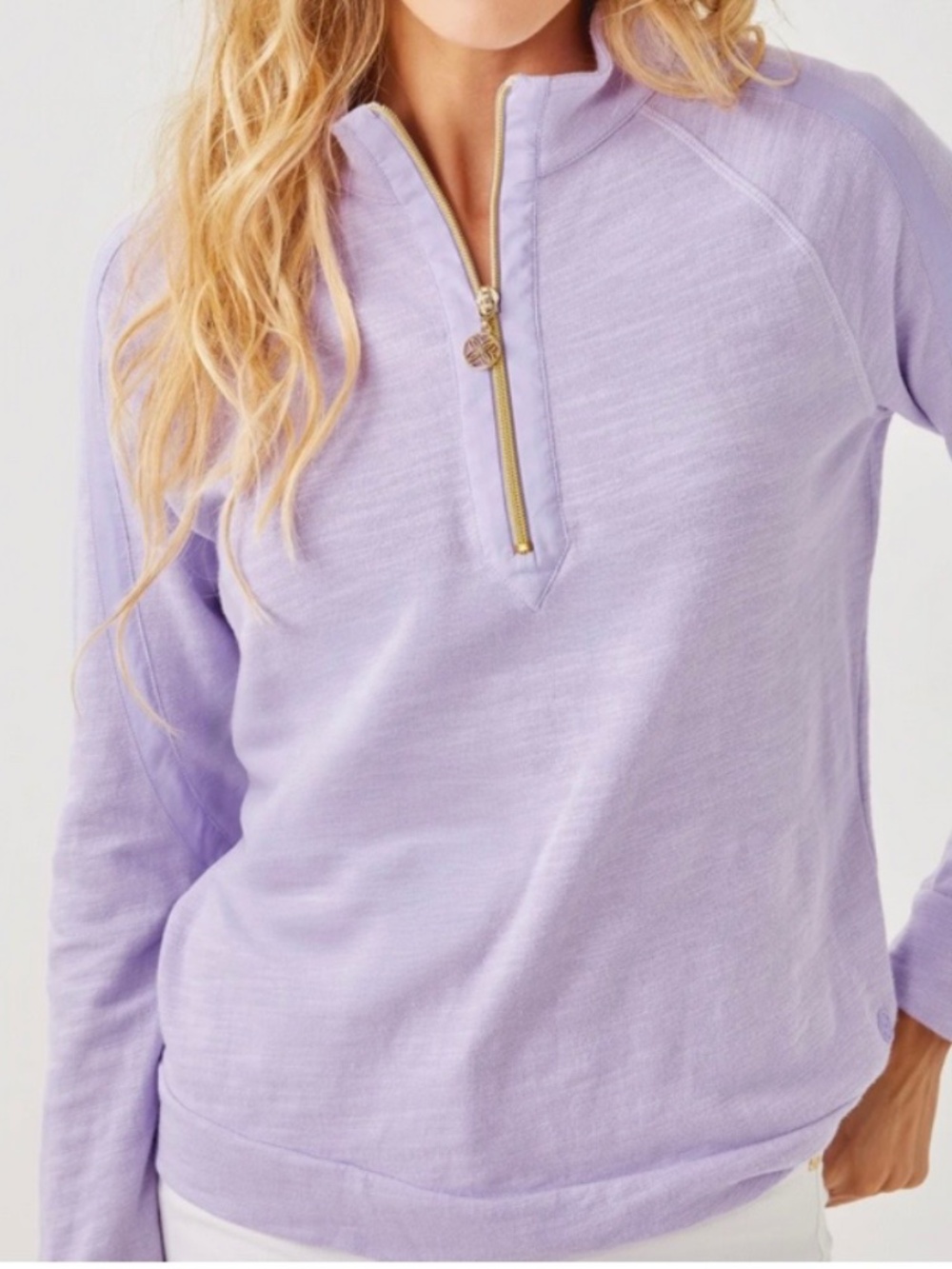 NWT LILLY PULITZER SIZE SMALL LUXLETIC ASHLEE PULLOVER *WATER HYACINTH* L